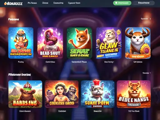 Online casino game categories and lobby depth concept